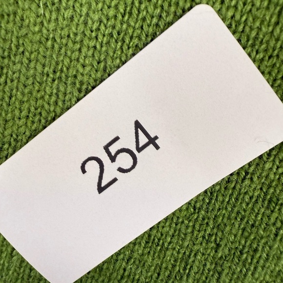 J Crew men’s lambs wool half zip sweater green size XL preowned - Picture 8 of 8